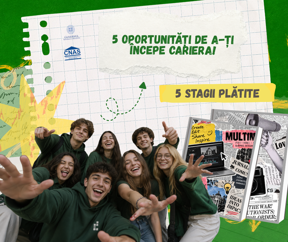 5 stagii plătite. 5 oportunități de a-ți începe cariera!