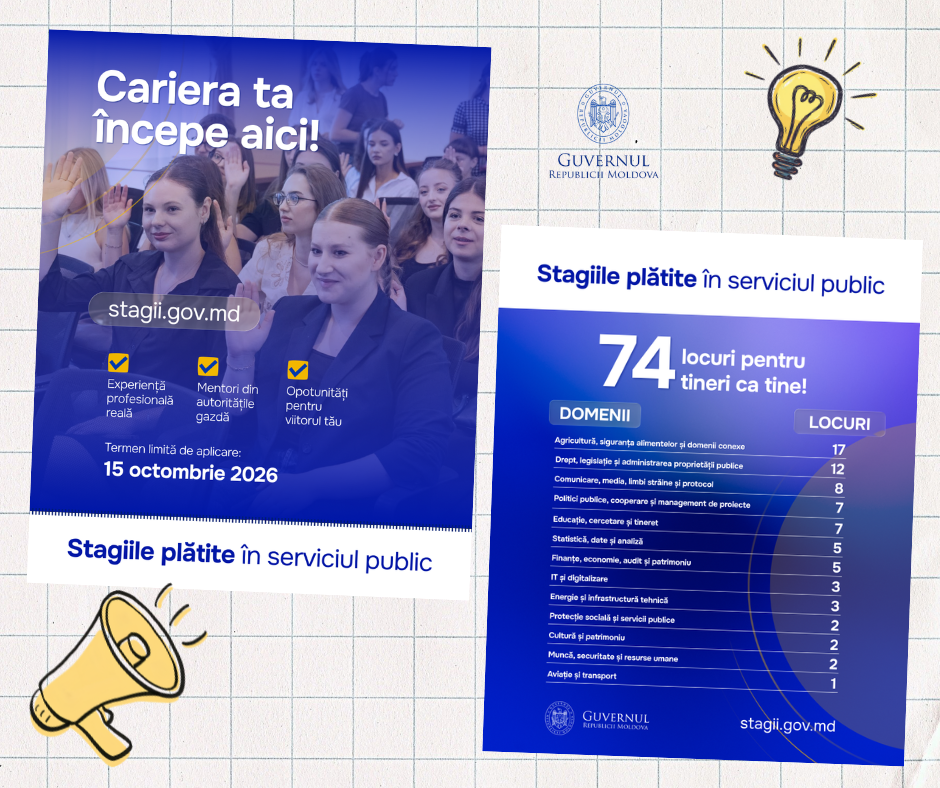 74 de stagii plătite. Cariera ta poate începe cu unul dintre ele!